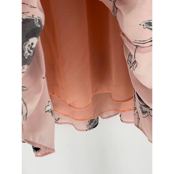 MISA Los Angeles Laiyin Floral Mini Dress Womens Small Off The Shoulder Pink - Picture 10 of 12